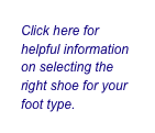 Click here for helpful information on selecting the right shoe for your
foot type. 